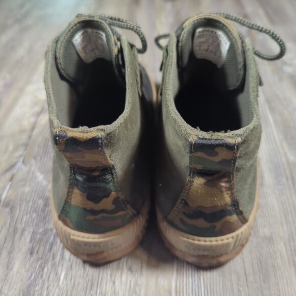 Sorel Women Out N About Plus Ankle Duck Boots Alpine Tundra Suede Size 6 Green - Picture 8 of 13